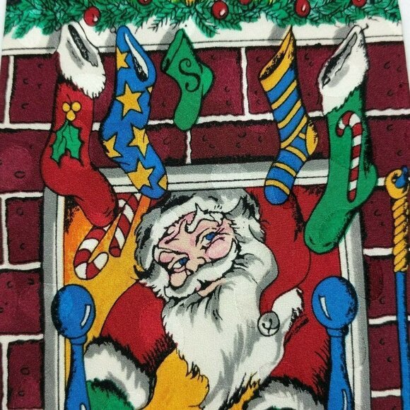 Santa Claus Christmas Silk Tie - Picture 3 of 6